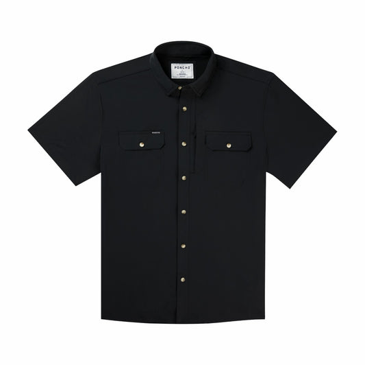Black Short Sleeve Fishing Shirt