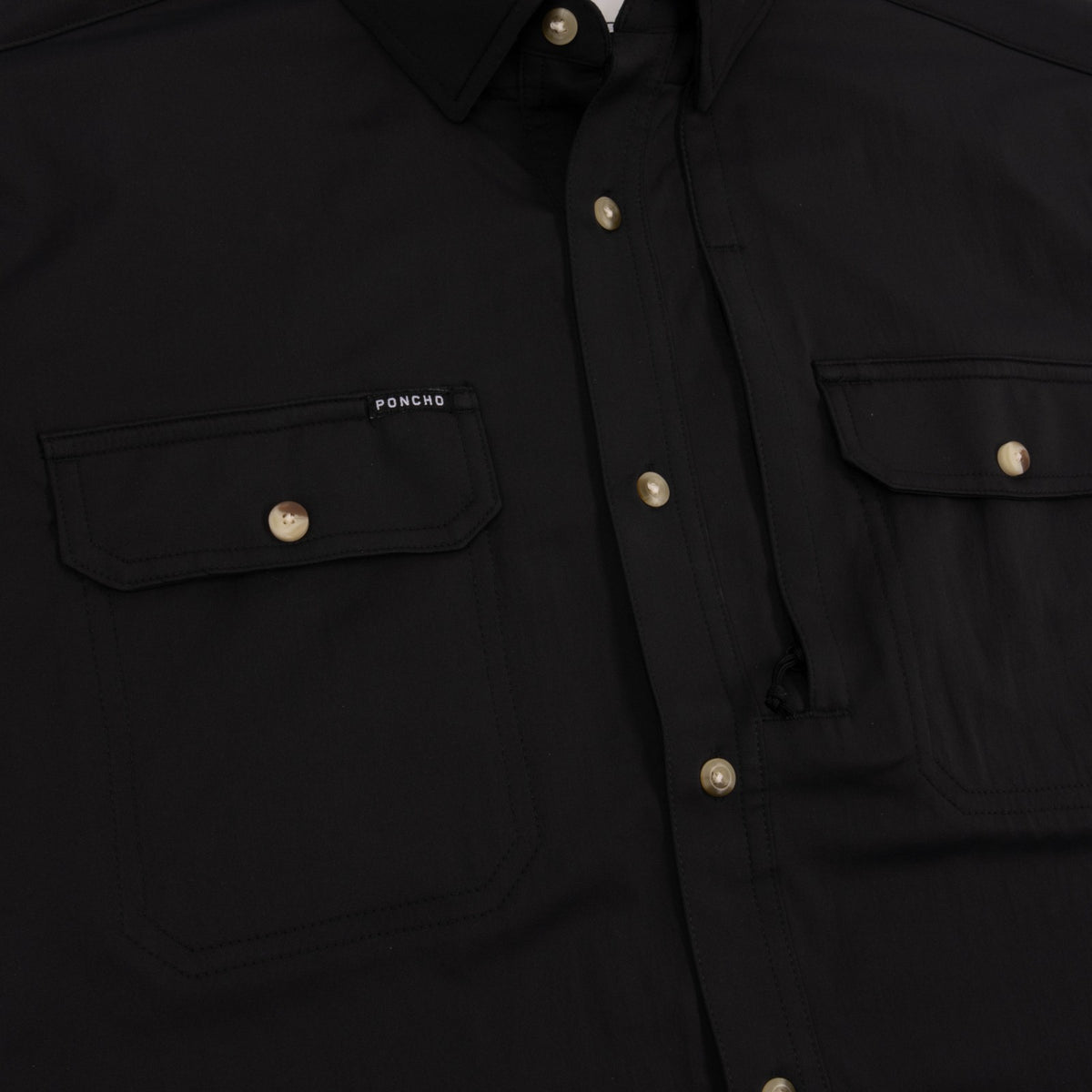 Black Short Sleeve Fishing Shirt