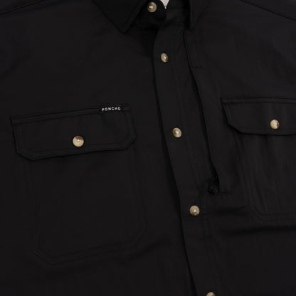 Black Short Sleeve Fishing Shirt