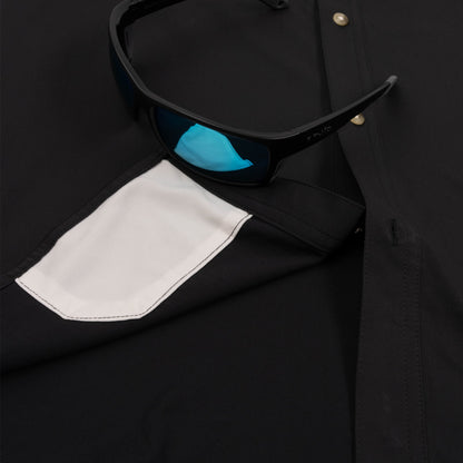 Black Short Sleeve Fishing Shirt