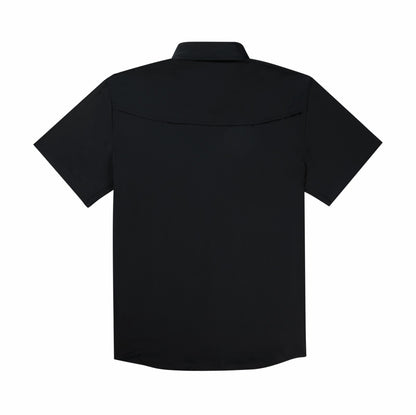 Black Short Sleeve Fishing Shirt