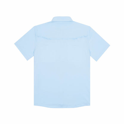 Blue Short Sleeve Fishing Shirt