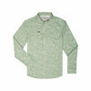 Green Daisy Floral Print