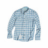 white and blue plaid