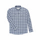 white and navy plaid