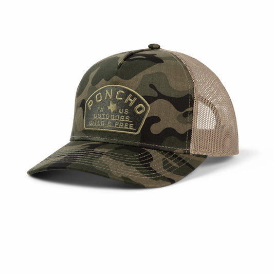 Camo Wild and Free Trucker Hat